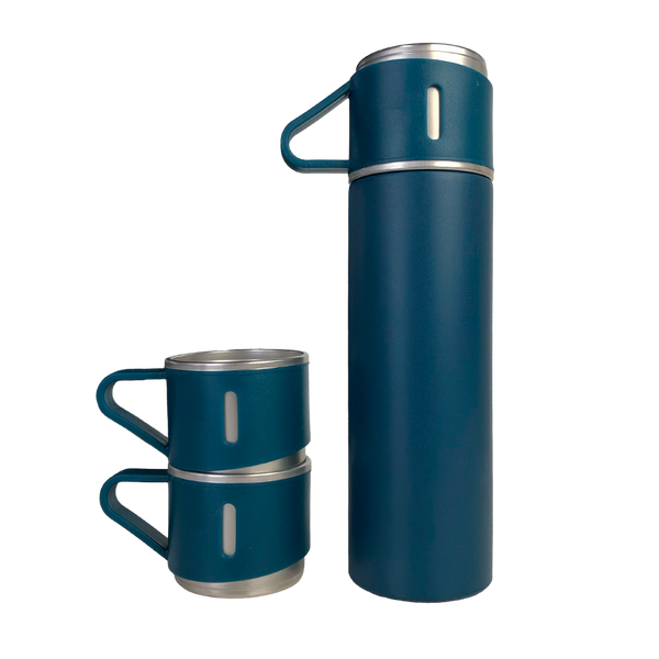 Garrafa Termica Kit com 3 Xicaras