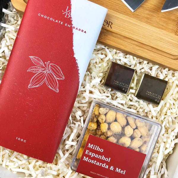 Presente Kit Vinho Tinto Santa Helena e Chocolate Em Barra