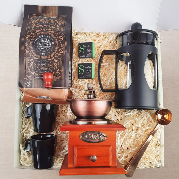 Kit Café com Moedor Vintage e Itens Premium | LeBlank