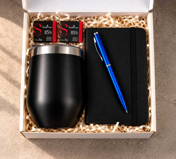 Kit Presente Caderno e Copo Térmico