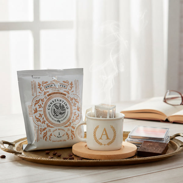 Kit Presente Café da Manhã com Xícara Personalizada - personalização com inicial - imagem 2