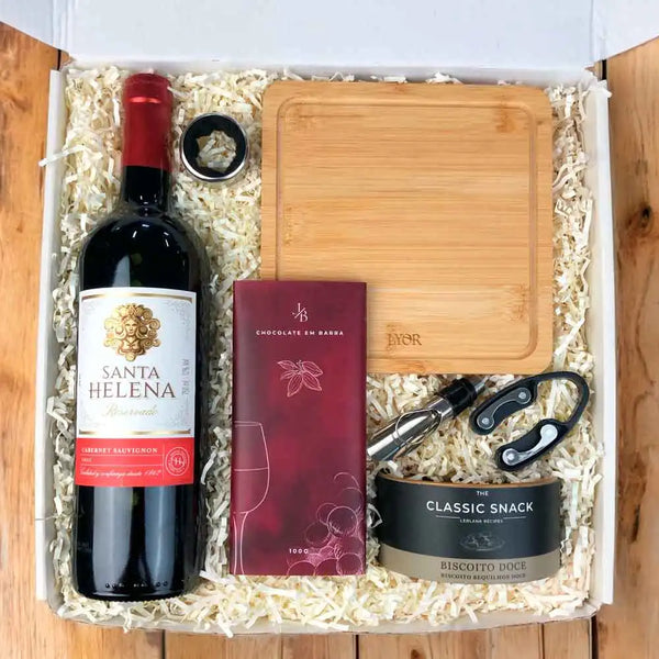Presente Dia das Mães Kit Vinho Santa Helena Gourmet