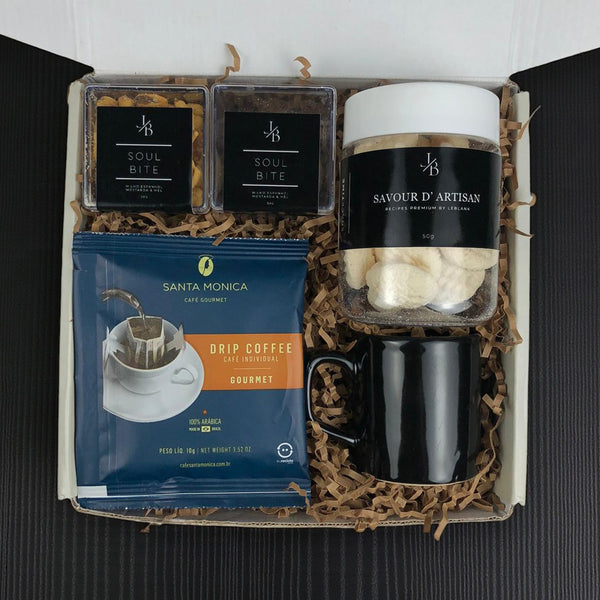 Kit Presente Café com Snacks para Dia dos Namorados | Unissex