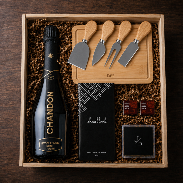 Kit Presente Wood Chandon Excellence Gourmet para presentear | Unissex