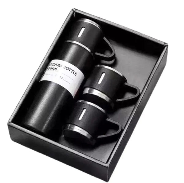 Garrafa Termica Kit com 3 Xicaras