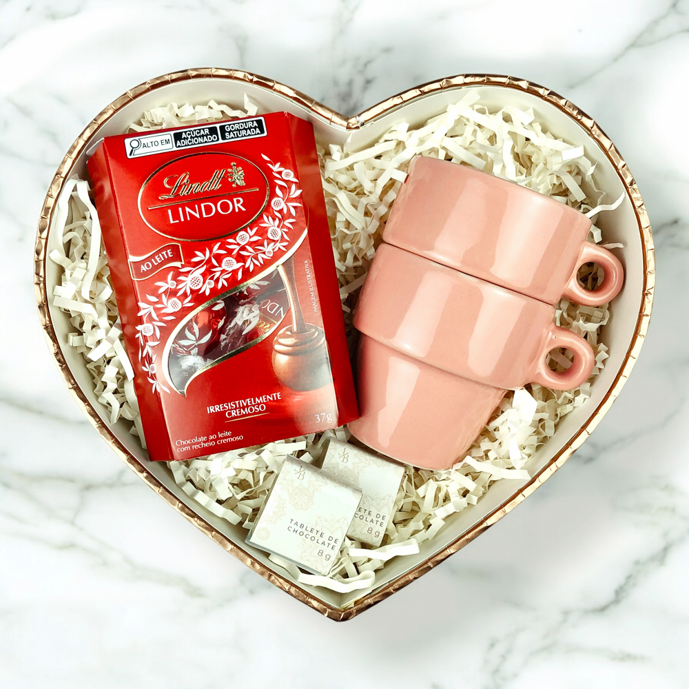 Presente Dia das Mães Kit Chocolate Lindor e Xicara