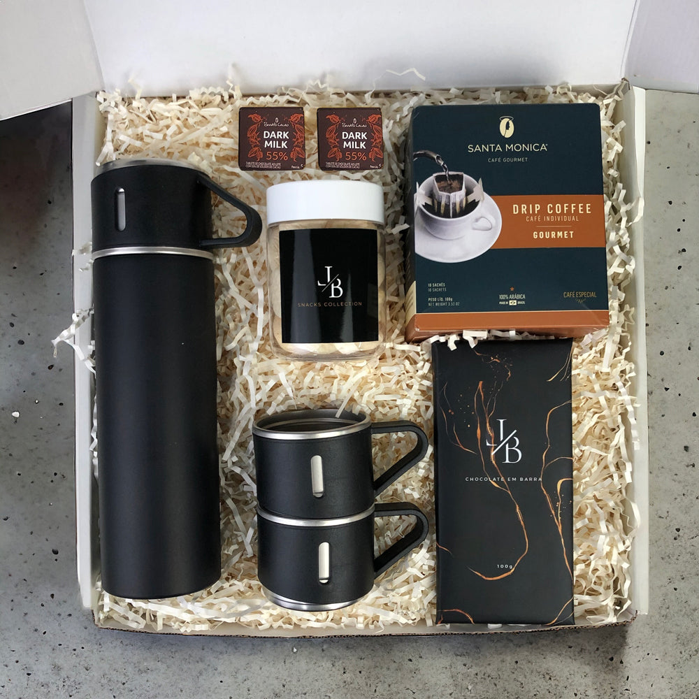Presente Dia das Mães Kit Garrafa Termica e Drip Coffee Santa Monica