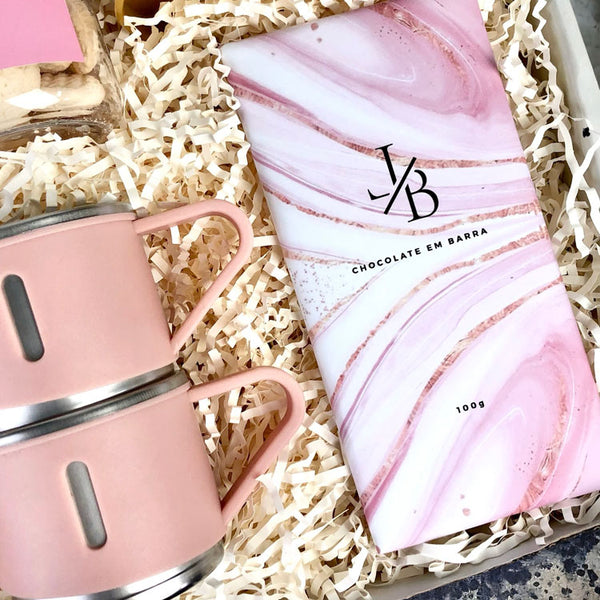 Presente Dia das Mães Kit Garrafa Termica e Cha Rose