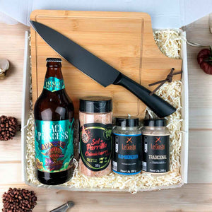 Presente Kit Gourmet para Churrasco com Cerveja Black Princess e Temperos