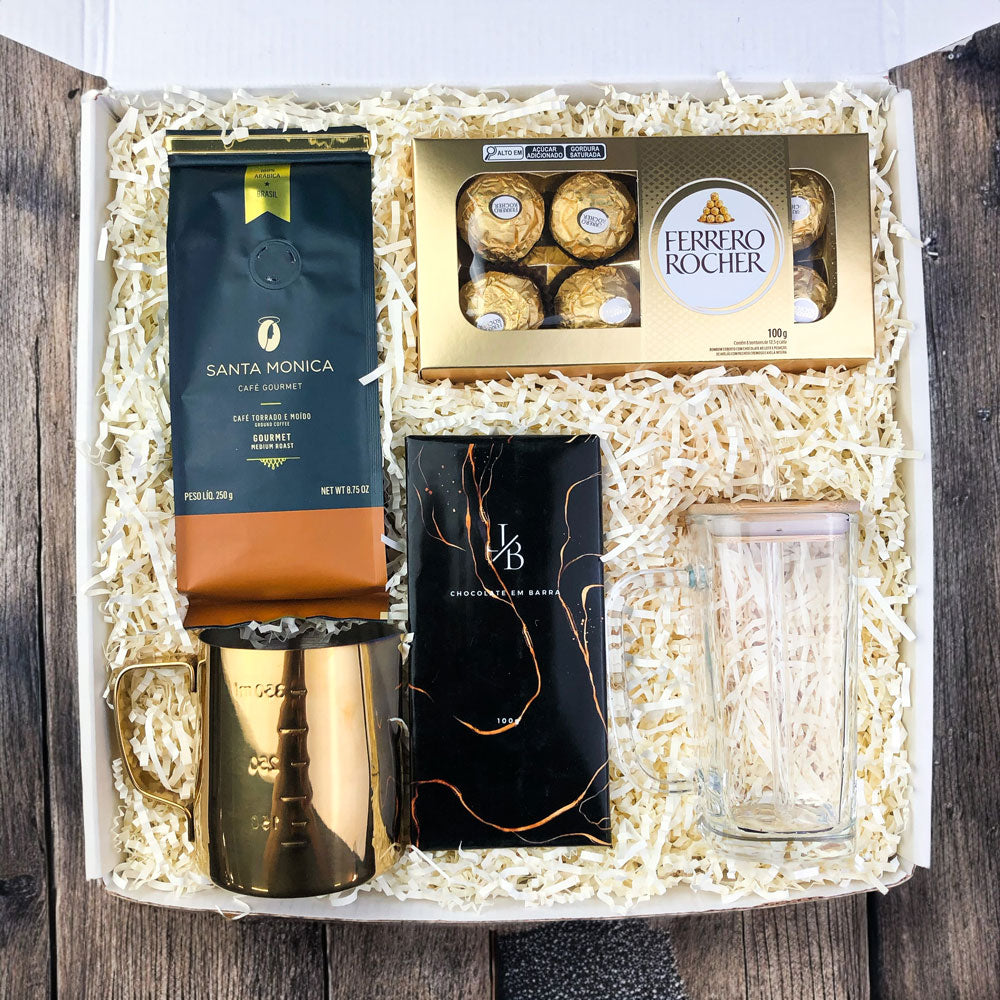 Presente Dia das Mães Kit Cafe e Chocolate Gold