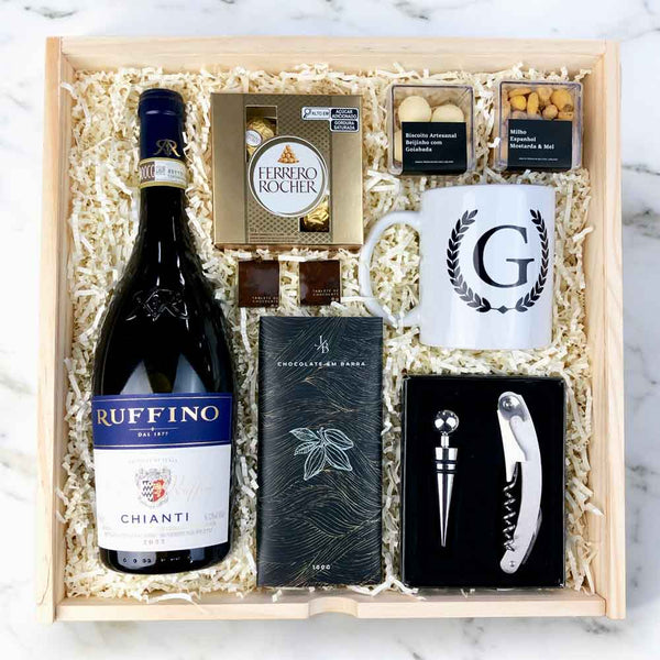 Kit Wood Elegante com Caneca Personalizada | LeBlank