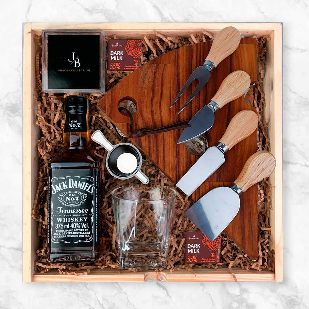 Kit Presente Wood Whisky Jack Daniels Premium