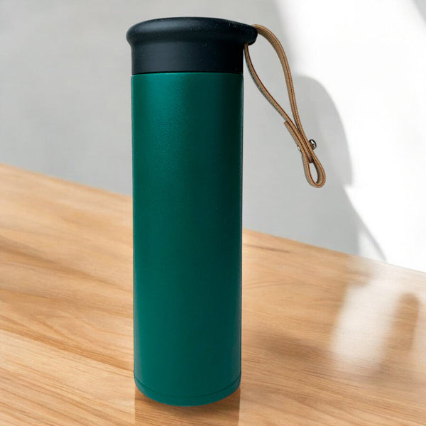 Garrafa Termica de Inox com Cordao Courino 450mL - Personalizado