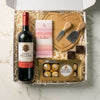 Kit Presente Vinho Tinto com Tabua Bambu Coracao para Dia dos Namorados | Feminino