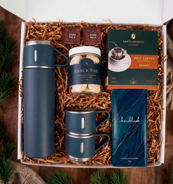 Kit Presente Garrafa Térmica e Drip Coffee Santa Monica