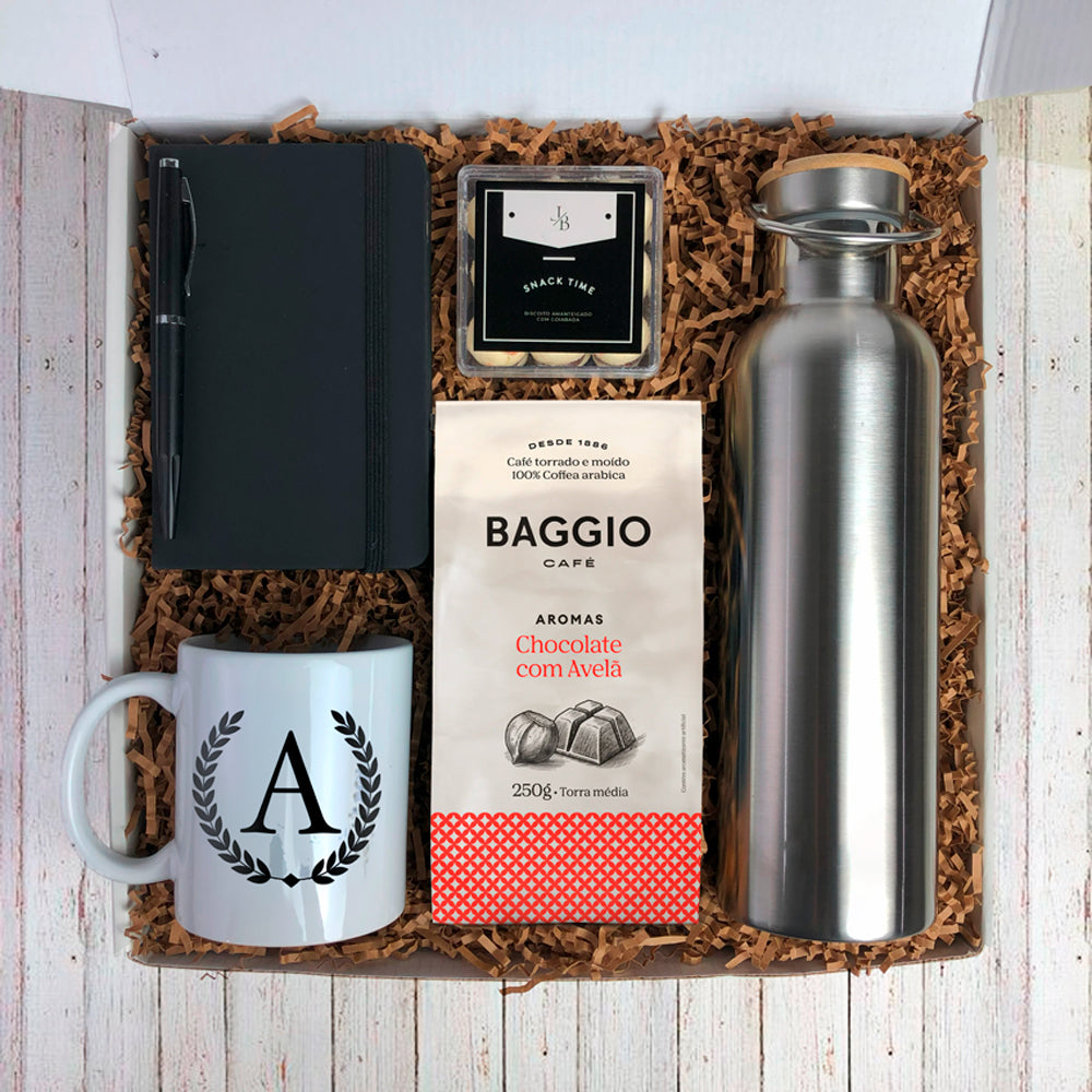 Kit Presente com Garrafa Termica Inox e Caneca Personalizada