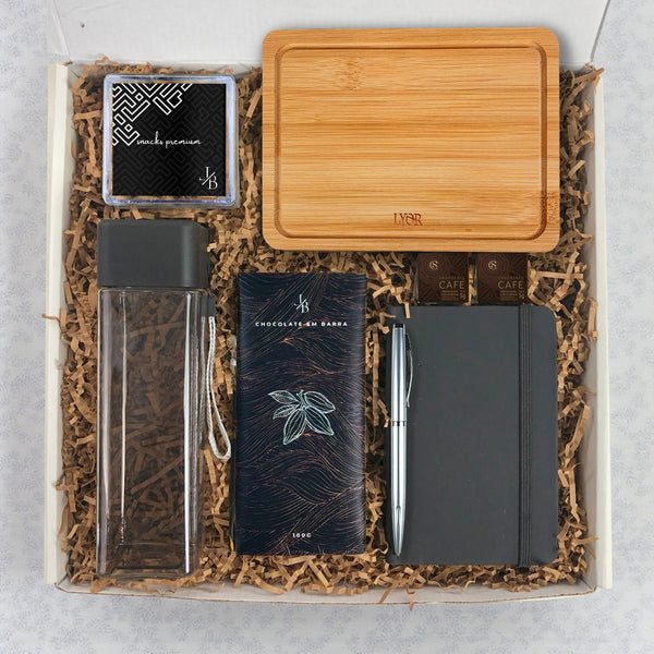Kit Presente Garrafa Square e Caderneta