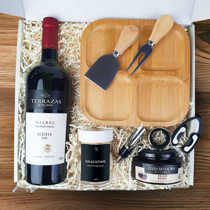 Presente Dia das Mães Kit Gourmet com Vinho Terrazas Reserva