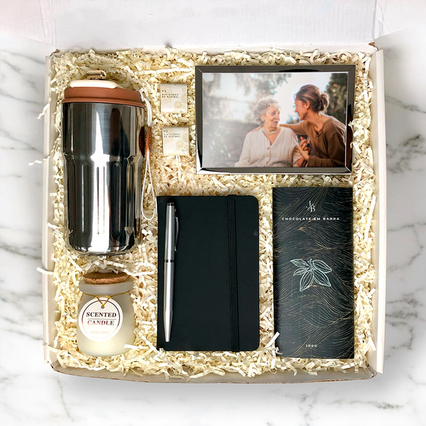 Kit Garrafa Inox com Porta-Retrato e Vela | LeBlank