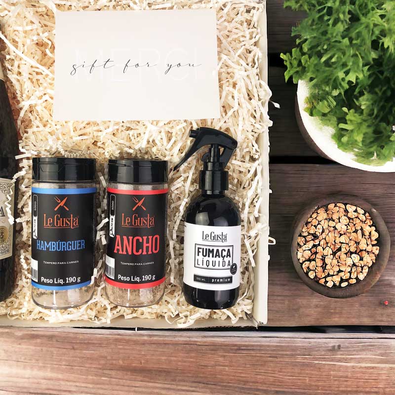 Presente Dia das Mães Kit Churrasco com Temperos e Cerveja