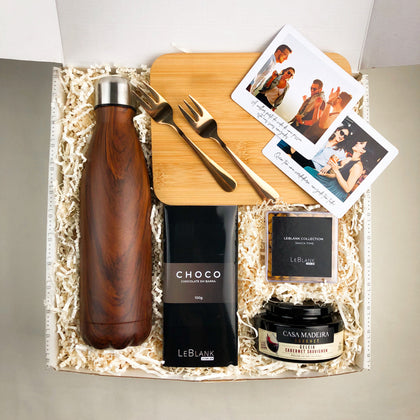 Presente Kit Bambu Collection com Garrafa Wood