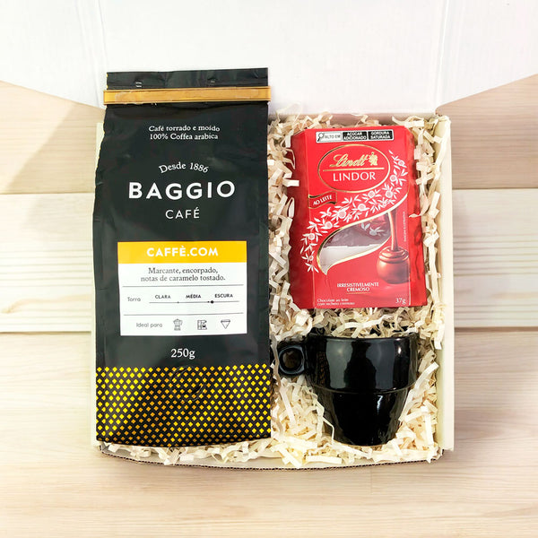 Presente Dia das Mães Kit Cafe Baggio e Chocolate Lindor