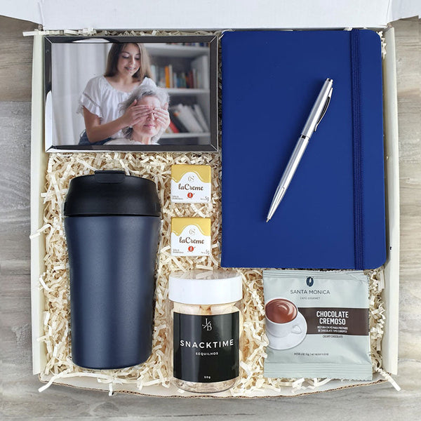 Presente Dia das Mães Kit Chocolate Quente e Copo Termico