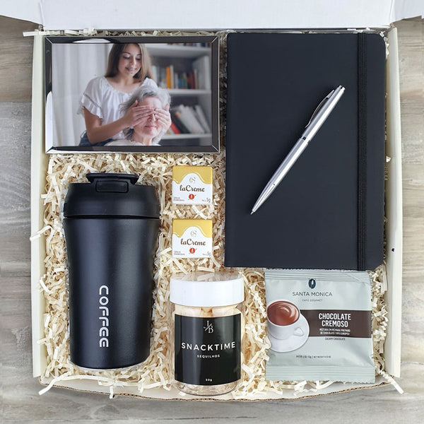 Presente Dia das Mães Kit Chocolate Quente e Copo Termico